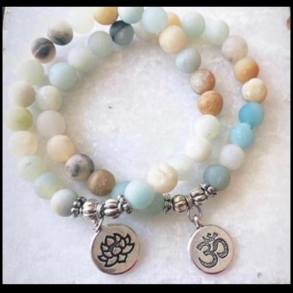 Beautiful semi precious stone yoga bracelets for sale